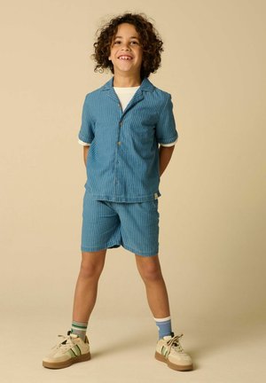 Sissy-Boy, SISSY-BOY GESTREIFTE JEANSSHORTS - BLAU - Denim shorts - blau