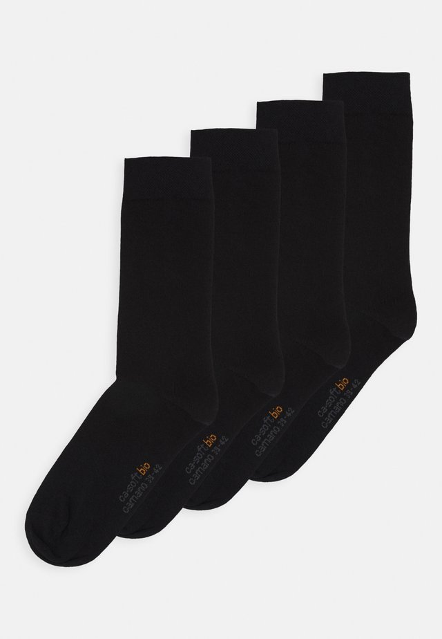 ONLINE SOFT BIO SOCKS UNISEX 4 PACK - Socks - black