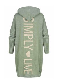 Cloud 5ive MIT SIMPLY LOVE LIVE PRINT - Kardigán - grün