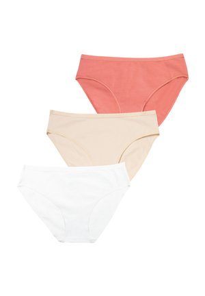 LOT DE 3 CULOTTES PACK BASIC - Slip - blanc/skin/corail