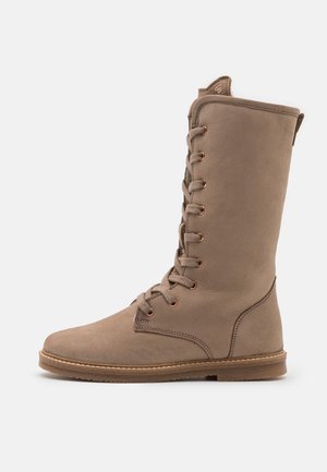LEATHER - Lace-up boots - taupe