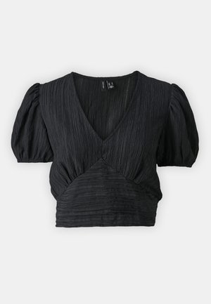 Vero Moda, VMANDREA CROPPED  - Blúzka - black