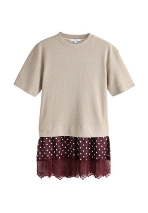 Next, Strickkleid - neutral  burgundy spot