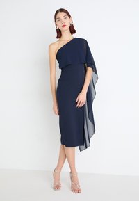 WAL G. ONE SHOULDER MIDI - Kokteiļkleita/ballīšu kleita - navy blue