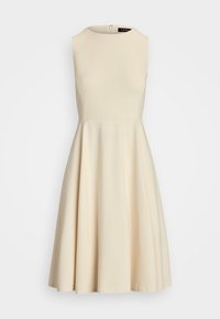PONTE FIT AND FLARE DRESS - Jerseykjole - mascarpone cream