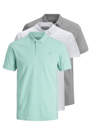 3 PACK BASIC - Poloshirt - aqua/white/grey