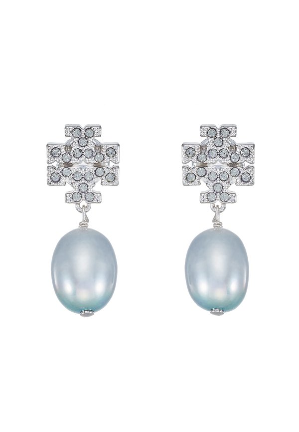 KIRA PAVE PEARL DROP EARRING - Ohrringe