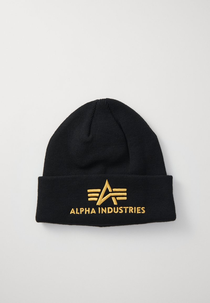 Alpha Industries 3D - Beanie - black/yellow gold