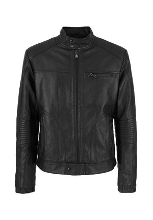 Yes Zee, GIUBBINO 0801 VAR - Giacca in similpelle - screziato-mottled black