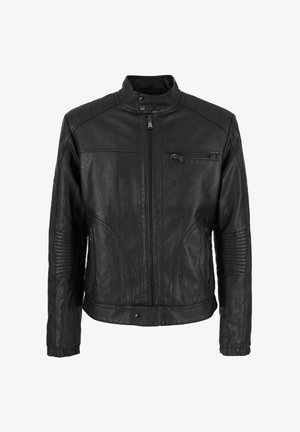 Yes Zee, GIUBBINO 0801 VAR - Giacca in similpelle - screziato-mottled black