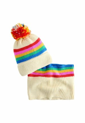 REGULAR FIT - SET - Cauruļveida šalle - ecru pink stripe