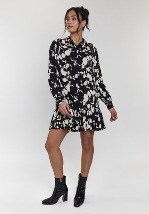 LONG SLEEVE MINI - Shirt dress - monochrome