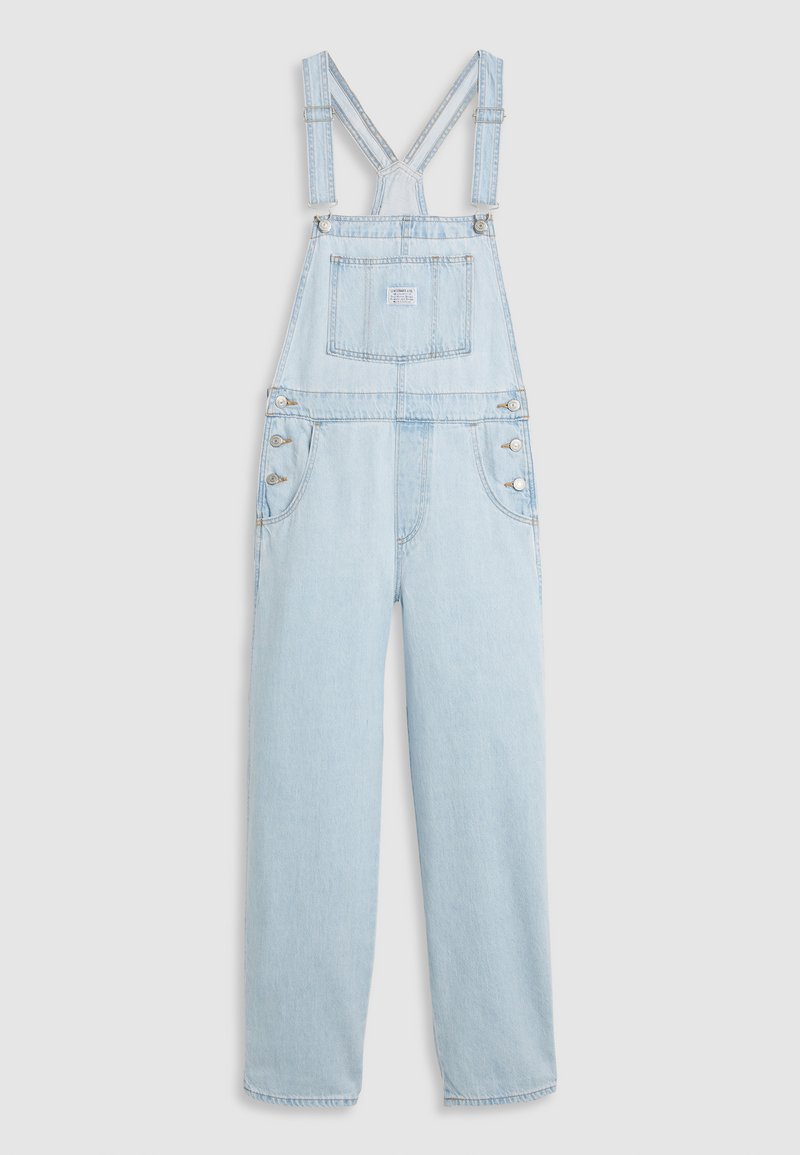 Salopette Femme Loose Fit Déchiré Pants à Bretelles Denim Dames Salopette de Casual Grande
