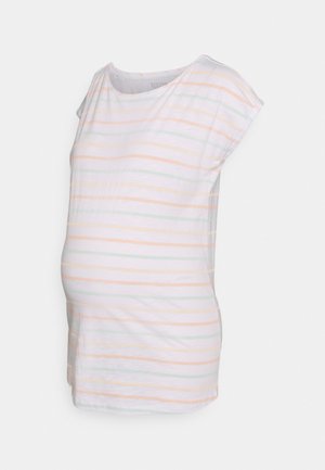 SHORT SLEEVE ALLOVER PRINT - T-shirt básica - bright white