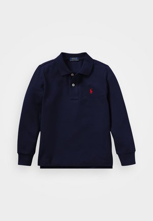 COTTON LONG SLEEVE POLO SHIRT - Polo - navy