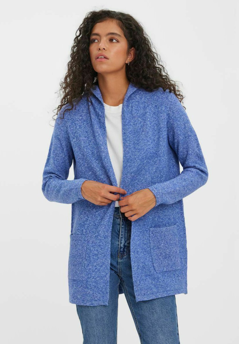 VERO MODA VMDOFFY Ls Long Open Cardigan dames, Coffee Bean Melange, XS (EU