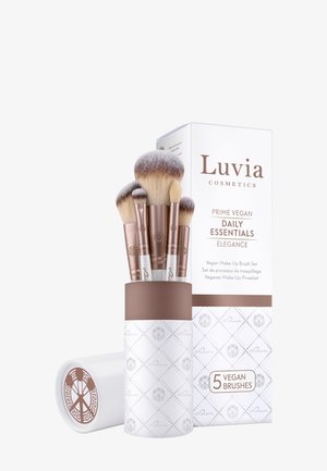 Luvia Cosmetics DAILY ESSENTIALS BRUSH SET - Kit pennelli - pearl white/coffee brown