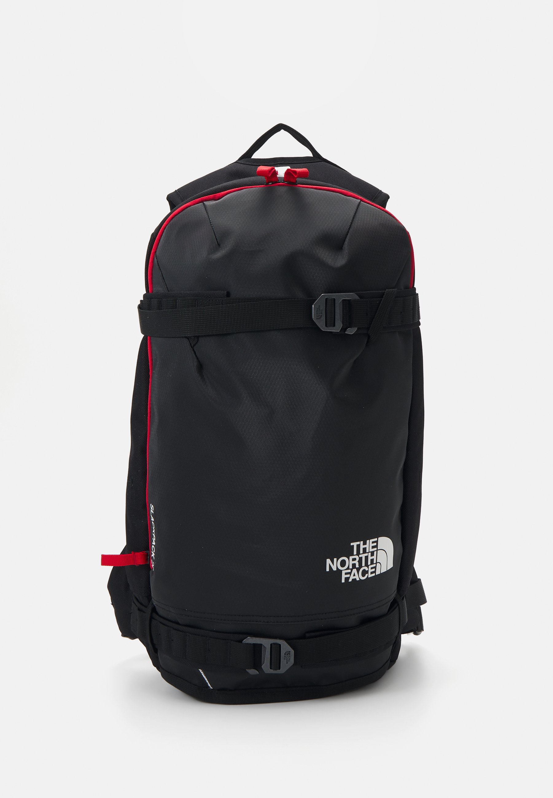 north face backpack black and red Branded Groundwork Dark Grey Heather/Red Made from recycled ripstop nylon The North Face SLACKPACK 2.0
