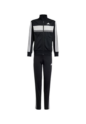 SEASONAL ESSENTIALS TIBERIO STRIPES TRICOT TRACKSUIT JUNIOR UNISEX - Survêtement - black/white/grey two