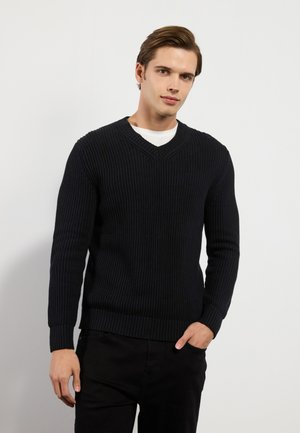 Strickpullover - black