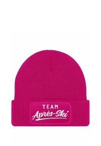 MoonWorks PATCH SKIFAHREN MIT SPRUCH TEAM APRÈS - Beanie - pink
