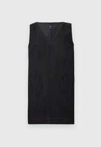 POCKET MINI - Denim dress - black