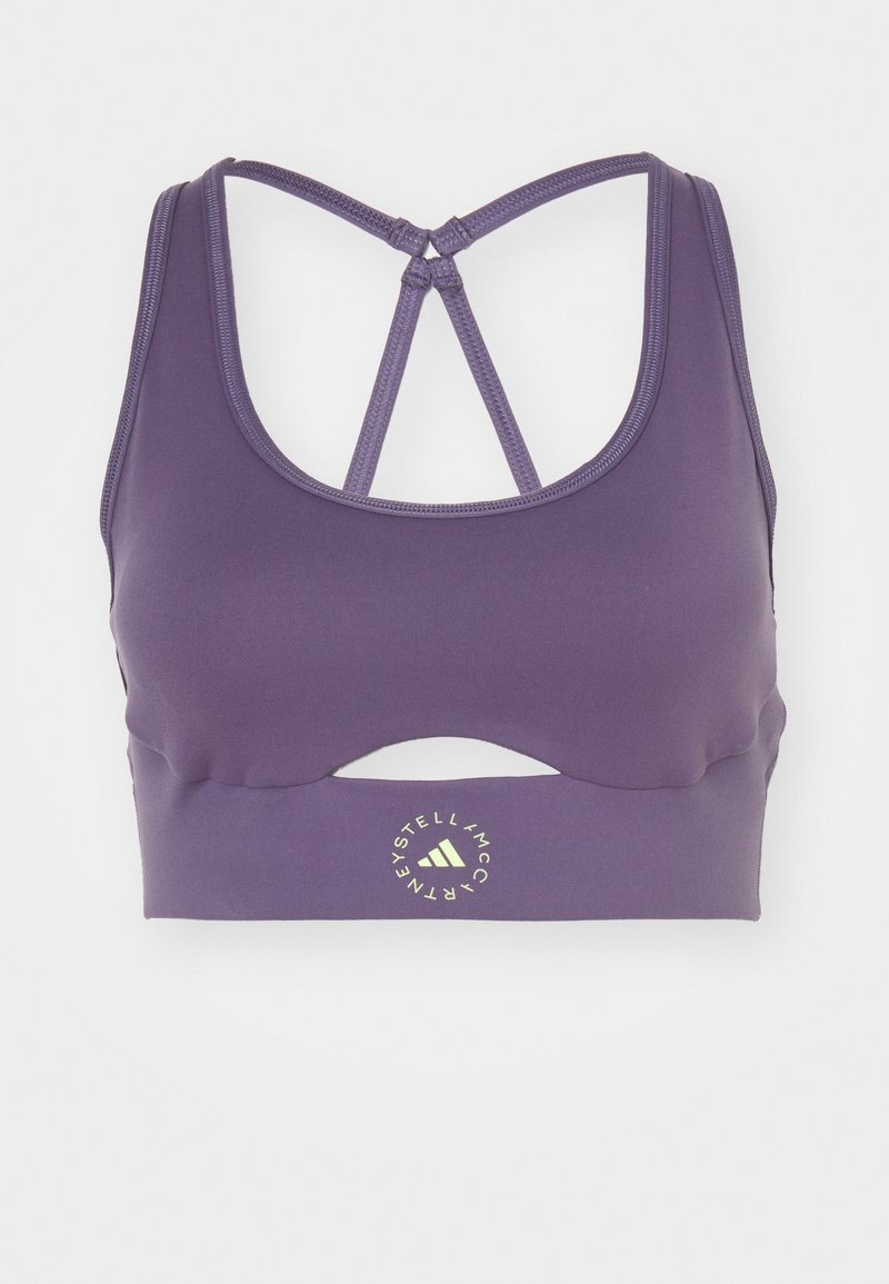 adidas by stella mccartney Sport-bh met medium support neongroen adidas by stella mccartney Sport-bh met medium support neongroen