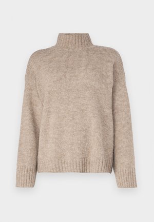 Vero Moda, VMMADDIE HIGHNECK PULLOVER - Striktrøje - silver mink