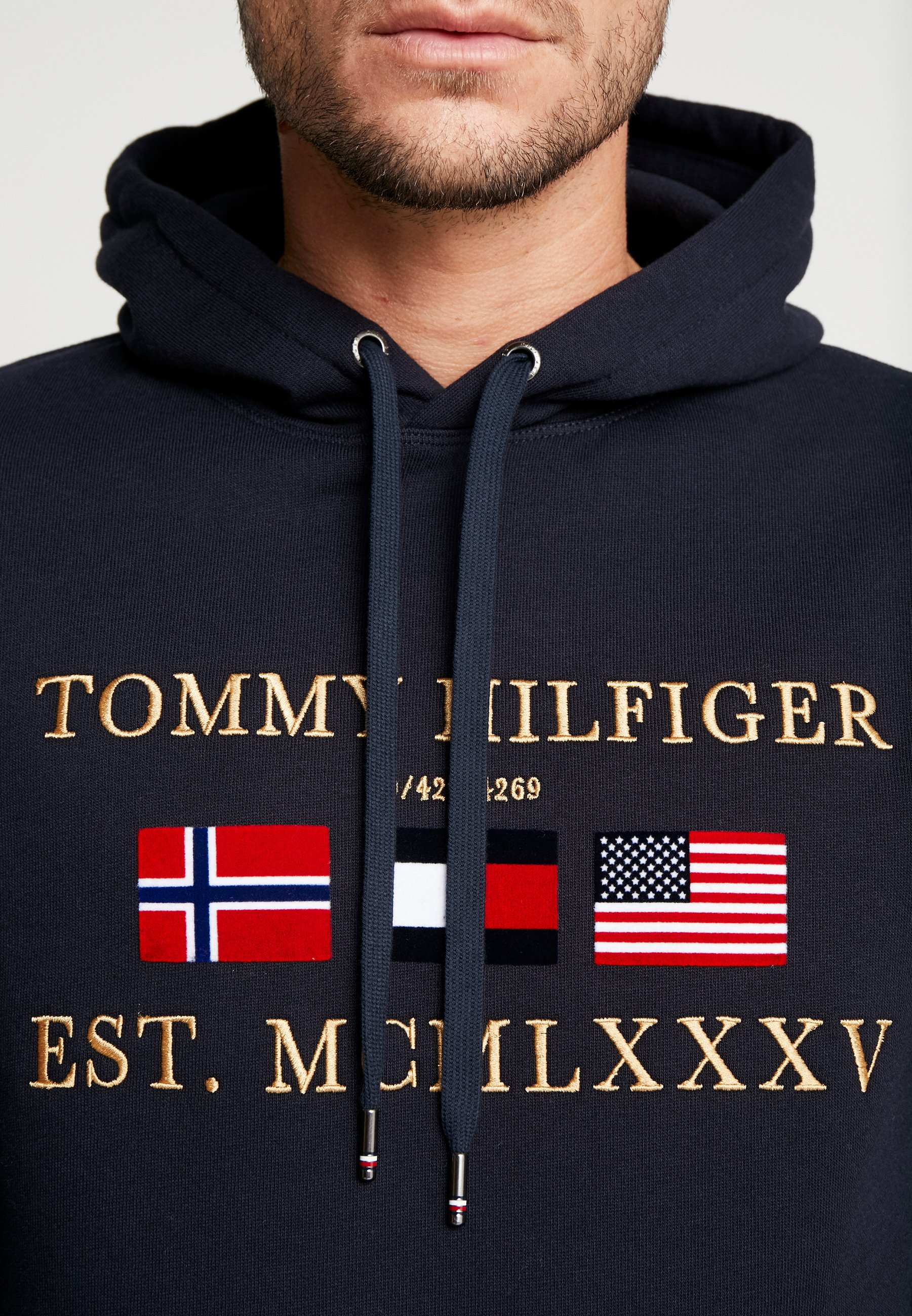 tommy hilfiger multi flag hoodie
