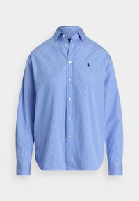 RELAXED FIT STRIPED COTTON SHIRT - Chemisier - medium blue/white