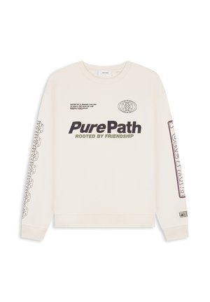 Pure Path, LOOSE FIT CREWNECK LS SWEATERS - Sweater - ecru