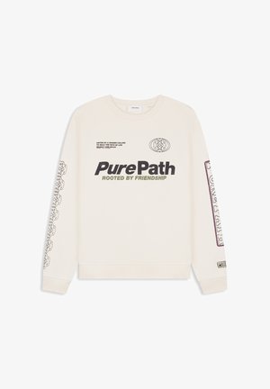 Pure Path, LOOSE FIT CREWNECK LS SWEATERS - Sweater - ecru