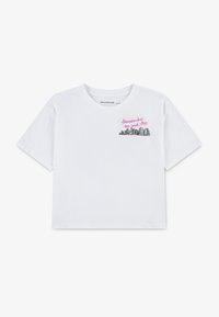 Abercrombie & Fitch NYC STREETS BOXY TEE - T-shirt med print - bright white