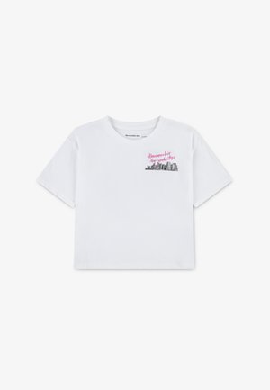 Abercrombie & Fitch NYC STREETS BOXY TEE - T-Shirt print - bright white