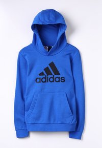 adidas Performance LOGO HOOD - Luvtröja - blue/black