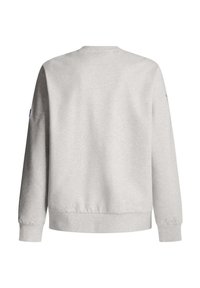 Sweatshirt gris clair, en mélange de coton, col rond, poignets et ourlet côtelés, manches longues, design uni, sans logos ni motifs visibles.