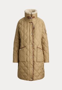 DIAMOND-QUILTED FUNNELNECK DOWN COAT - Sulemantel - beige