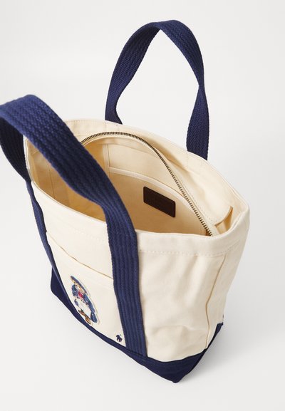 Polo Ralph Lauren TOTE - Shoppingveske - ecru/navy