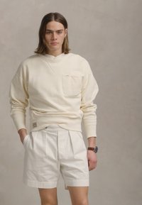 Polo Ralph Lauren VINTAGE FIT FLEECE POCKET SWEATSHIRT - Bluză de molton - deckwash white