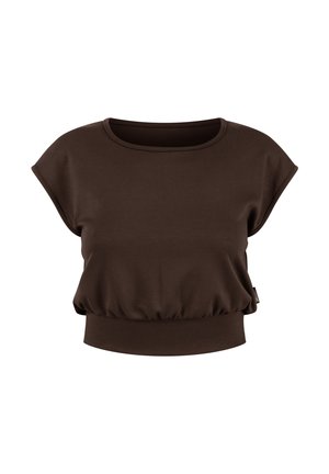 Smilodox, CROP SHIRT JORINA - T-shirts basic - braun