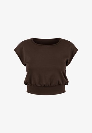 Smilodox, CROP SHIRT JORINA - T-shirts basic - braun