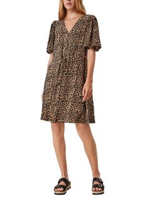 QS MIT TUNNELZUG - Blusenkleid - sandstein