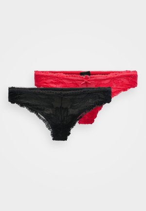 PERFECT THONG 2 PACK - String - black/red