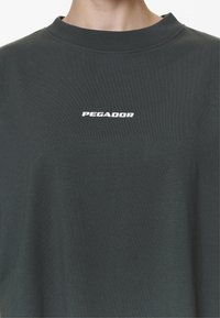 Pegador ARENDAL LOGO HEAVY OVERSIZED TEE - Marškinėliai su spaudiniu - washed sage green