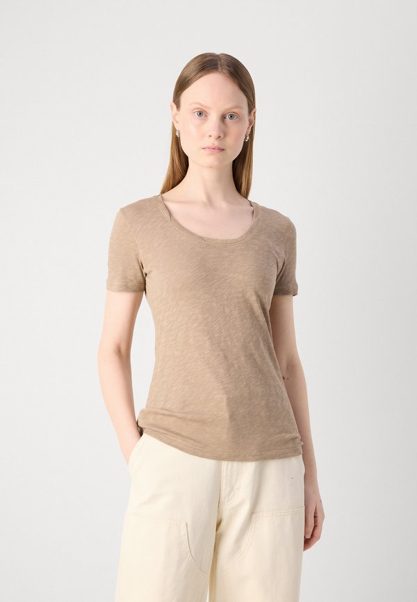 DEEP ROUND NECK TWISTED - Basic T-shirt - summer sand4