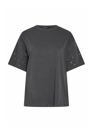 Yours Clothing, T-Shirt print - grey