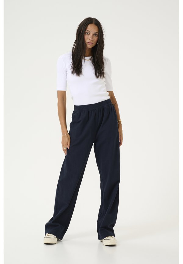 NAYA WIDE - Trousers - midnight marine4