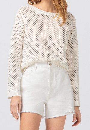 Stickad tröja - off-white