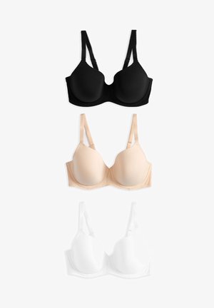 3 PACK - Bygel-bh - black/white/nude