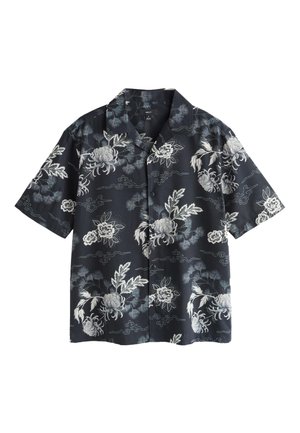 Next, REGULAR FIT - JAPANESE STYLE PRINT SHORT SLEEVE - Vapaa-ajan kauluspaita - black